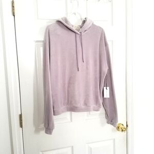 Plush Hooded Sweatshirt Hoodie Sweater Size M